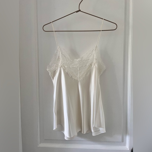 Jonathan Simkhai Erika Ivory White silk Lace Camisole top - Picture 6 of 8